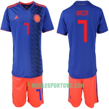 Koszulka Kolumbia Bacca 7 Dziecięcy Mistrzostwa Świata 2018 Wyjazdowe Stroje Piłkarskie